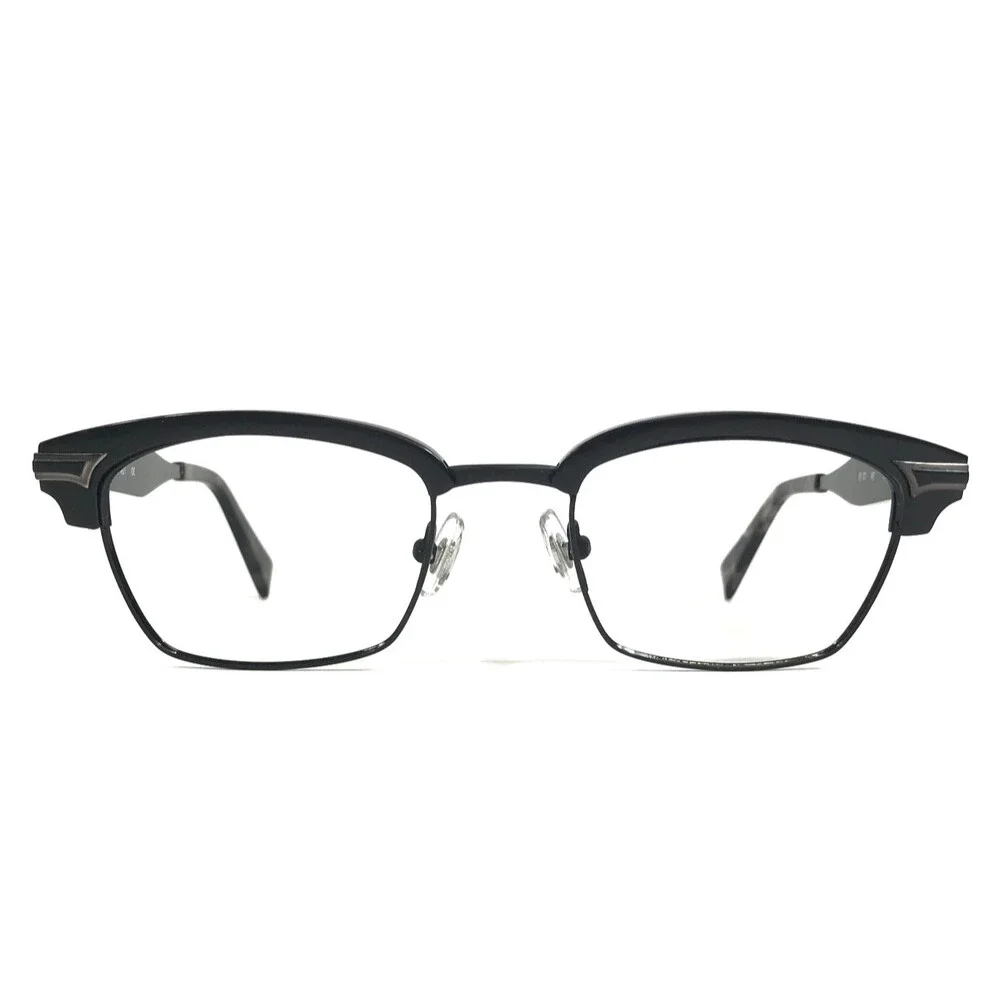 Vintage See Eyeglasses Frames 4621 C1 Shiny Black Rectangle Full Rim 49-20-145